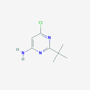 molecular formula C8H12ClN3 B1380665 4-Pyrimidinamine, 6-chloro-2-(1,1-dimethylethyl)- CAS No. 1070217-33-2