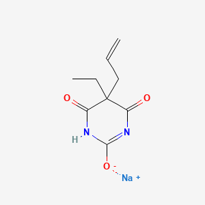 molecular formula C9H11N2NaO3 B13806651 Barbituric acid, 5-allyl-5-ethyl-, sodium salt CAS No. 66941-68-2