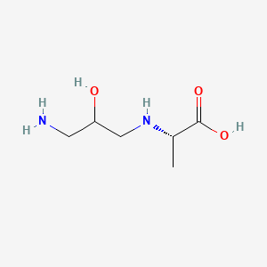molecular formula C6H14N2O3 B13806665 (2S)-2-[(3-amino-2-hydroxypropyl)amino]propanoic acid 