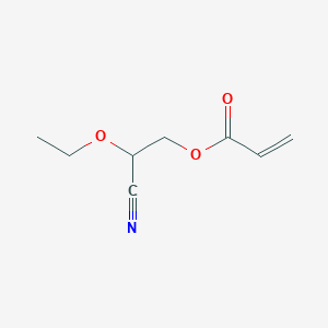 molecular formula C8H11NO3 B13806679 2-Cyano-2-ethoxyethyl acrylate 
