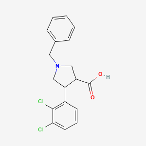 molecular formula C18H17Cl2NO2 B13806680 1-Benzyl-4-(2,3-dichloro-phenyl)-pyrrolidine-3-carboxylic acid 