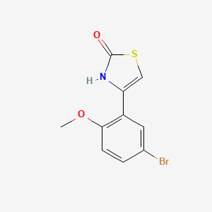 molecular formula C10H8BrNO2S B1380675 4-(5-Bromo-2-methoxyphenyl)thiazol-2-ol CAS No. 1188118-20-8