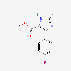 molecular formula C12H11FN2O2 B13806751 Methyl 4-(4-fluorophenyl)-2-methyl-1H-imidazole-5-carboxylate CAS No. 914288-11-2