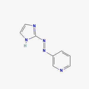 molecular formula C8H7N5 B13806761 1H-imidazol-2-yl(pyridin-3-yl)diazene 