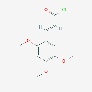 molecular formula C12H13ClO4 B13806781 (E)-3-(2,4,5-trimethoxyphenyl)prop-2-enoyl chloride 