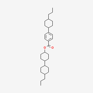 molecular formula C31H48O2 B13806808 trans,trans-4'-Propylbicyclohexyl-4-yl 4-(trans-4-propylcyclohexyl)-benzoate CAS No. 86603-66-9