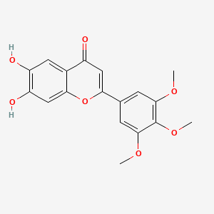 molecular formula C18H16O7 B13806829 4H-1-Benzopyran-4-one, 6,7-dihydroxy-2-(3,4,5-trimethoxyphenyl)- CAS No. 79492-73-2