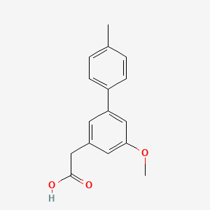 molecular formula C16H16O3 B13806835 3-Biphenylacetic acid, 5-methoxy-4'-methyl- CAS No. 51028-92-3