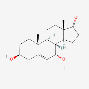 molecular formula C20H30O3 B13806849 (3S,7S,8R,9S,10R,13S,14S)-3-hydroxy-7-methoxy-10,13-dimethyl-1,2,3,4,7,8,9,11,12,14,15,16-dodecahydrocyclopenta[a]phenanthren-17-one CAS No. 901-62-2
