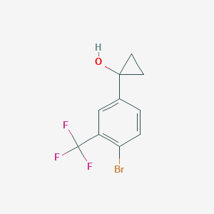 1-[4-Bromo-3-(trifluoromethyl)phenyl]cyclopropan-1-ol