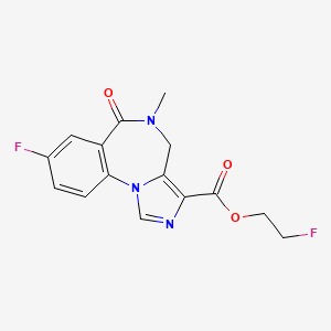 molecular formula C15H13F2N3O3 B13806852 3'-(2-Fluoroethyl)flumazenil CAS No. 676437-19-7