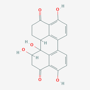 molecular formula C20H16O6 B13806866 1,4,9,12b-tetrahydroxy-2,11,12,12a-tetrahydro-1H-perylene-3,10-dione 