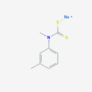 molecular formula C9H10NNaS2 B13806890 N-Methyl-N-(m-tolyl)dithiocarbamic acid sodium salt 