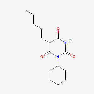 molecular formula C15H24N2O3 B13806897 1-Cyclohexyl-5-pentylbarbituric acid CAS No. 844-02-0