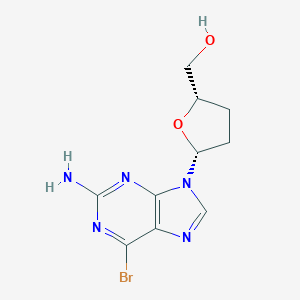 molecular formula C10H12BrN5O2 B138069 2-Amino-6-bromo-9-(2,3-dideoxy-beta-D-glycero-pentofuranosyl)-9H-purine CAS No. 132194-22-0