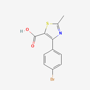 molecular formula C11H8BrNO2S B1380690 4-(4-Bromophenyl)-2-methyl-1,3-thiazole-5-carboxylic acid CAS No. 1188051-57-1