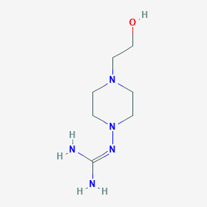 molecular formula C7H17N5O B13806913 N''-[4-(2-Hydroxyethyl)piperazin-1-yl]guanidine CAS No. 90482-11-4