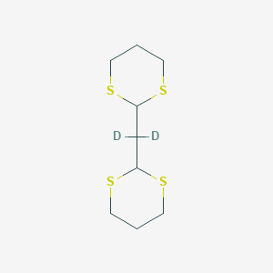 molecular formula C9H16S4 B13806981 bis-(1,3-Dithian-2-yl)methane-d2 