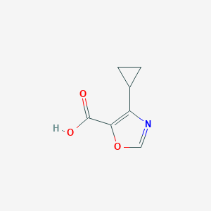 molecular formula C7H7NO3 B1380701 4-Cyclopropyl-1,3-oxazole-5-carboxylic acid CAS No. 1781976-43-9