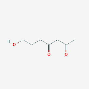 molecular formula C7H12O3 B13807047 7-Hydroxy-2,4-heptanedione CAS No. 57245-94-0
