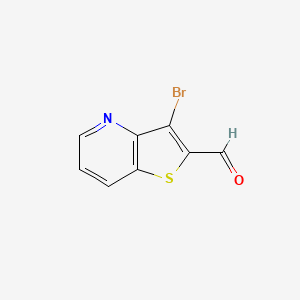 molecular formula C8H4BrNOS B1380705 3-Bromothieno[3,2-b]pyridine-2-carbaldehyde CAS No. 1367941-75-0