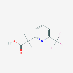 molecular formula C10H10F3NO2 B1380706 2-Methyl-2-[6-(trifluoromethyl)pyridin-2-yl]propanoic acid CAS No. 1484235-53-1