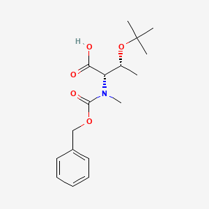 molecular formula C17H25NO5 B13807077 (2S,3R)-2-[methyl(phenylmethoxycarbonyl)amino]-3-[(2-methylpropan-2-yl)oxy]butanoic acid 