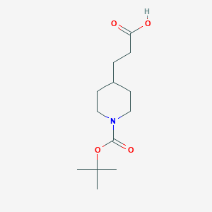molecular formula C12H7F7O2 B138071 3-(1-(tert-Butoxycarbonyl)piperidin-4-yl)propanoic acid CAS No. 154375-43-6