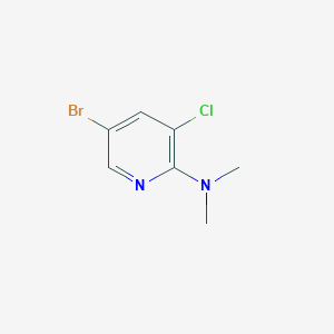 molecular formula C7H8BrClN2 B1380710 5-bromo-3-chloro-N,N-dimethylpyridin-2-amine CAS No. 1335051-51-8