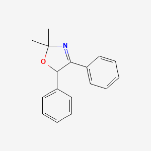 molecular formula C17H17NO B13807128 Oxazole, 2,5-dihydro-2,2-dimethyl-4,5-diphenyl- 