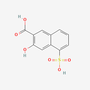 molecular formula C11H8O6S B13807165 3-Hydroxy-5-sulfo-2-naphthoic acid CAS No. 86-64-6