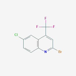 molecular formula C10H4BrClF3N B1380717 2-Bromo-6-chloro-4-(trifluoromethyl)quinoline CAS No. 1517121-79-7