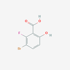 molecular formula C7H4BrFO3 B1380718 3-Bromo-2-fluoro-6-hydroxybenzoic acid CAS No. 1535395-64-2