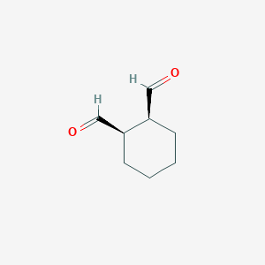 molecular formula C8H12O2 B138072 1,2-Cyclohexanedicarboxaldehyde, (1R,2S)-rel-(9CI) CAS No. 125439-81-8