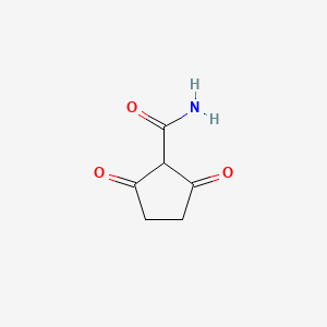 molecular formula C6H7NO3 B13807215 2,5-Dioxocyclopentane-1-carboxamide 