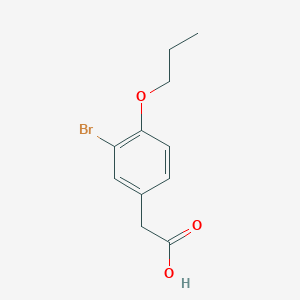 molecular formula C11H13BrO3 B1380722 3-Bromo-4-propoxyphenylacetic Acid CAS No. 1511318-54-9