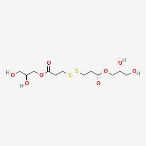 molecular formula C12H22O8S2 B13807223 Bis(2,3-dihydroxypropyl) 3,3'-dithiodipropionate CAS No. 68928-35-8