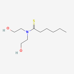 molecular formula C10H21NO2S B13807230 N,N-bis(2-hydroxyethyl)hexanethioamide 