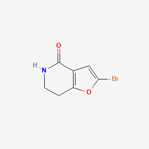 molecular formula C7H6BrNO2 B1380726 2-bromo-6,7-dihydro-5H-furo[3,2-c]pyridin-4-one CAS No. 1379361-49-5
