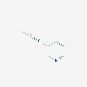 molecular formula C8H7N B13807260 Pyridine, 3-(1-propynyl)-(9CI) 