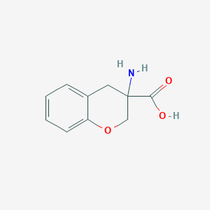 molecular formula C10H11NO3 B1380727 3-amino-3,4-dihydro-2H-1-benzopyran-3-carboxylic acid CAS No. 1337839-65-2