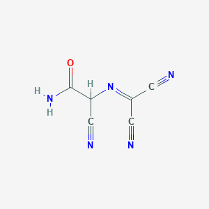 molecular formula C6H3N5O B13807271 Acetamide,2-cyano-2-[(dicyanomethylene)amino]- 