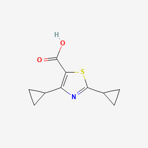 molecular formula C10H11NO2S B1380728 Dicyclopropyl-1,3-thiazole-5-carboxylic acid CAS No. 136204-56-3