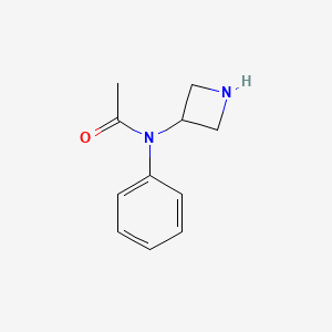 molecular formula C11H14N2O B13807289 N-(azetidin-3-yl)-N-phenylacetamide 