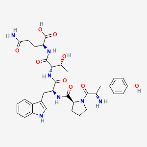 molecular formula C34H43N7O9 B13807326 H-Tyr-Pro-Trp-Thr-Gln-OH 