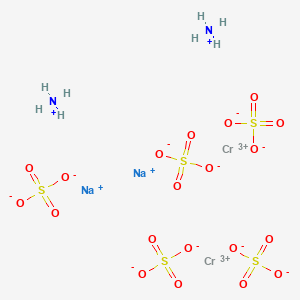 molecular formula Cr2H8N2Na2O20S5 B13807340 Sulfuric acid, ammonium chromium sodium salt 