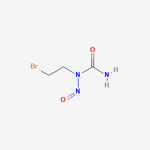 molecular formula C3H6BrN3O2 B13807342 Nitrosobromoethylurea CAS No. 69113-02-6