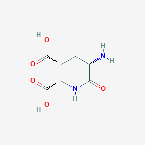 molecular formula C7H10N2O5 B13807411 2,3-Piperidinedicarboxylicacid,5-amino-6-oxo-,[2S-(2alpha,3alpha,5alpha)]-(9CI) 