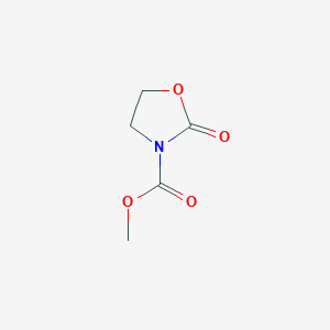 molecular formula C5H7NO4 B13807436 3-Oxazolidinecarboxylicacid,2-oxo-,methylester(9CI) 