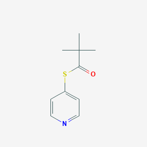 molecular formula C10H13NOS B13807448 S-pyridin-4-yl 2,2-dimethylpropanethioate 